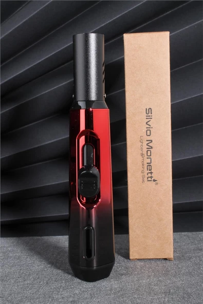 Silvio Monetti  Kırmızı Renk Özel Tasarım Pürmüz Gazlı Çakmak  24CSM876MR02 ürün görseli 1