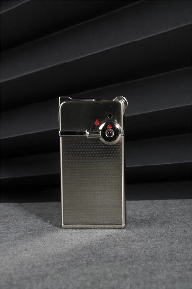 Silvio Monetti  Metalik Renk Pürmüzlü Ve Alevli Çift Başlıklı Vanalı Gazlı Çakmak  24CSM646TR03 ürün görseli 1