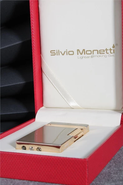 Silvio Monetti  Gri Renk Kapaklı Özel Tasarım Gazlı Çakmak  24CSM900TR01 - Resim 4