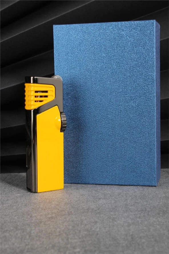 Silvio Monetti  Sarı Renk Üç Pürmüzlü Vanalı Gazlı Çakmak  24CSM692TR01 - Resim 3