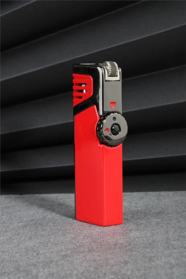 Silvio Monetti  Kırmızı Renk Üç Pürmüzlü Vanalı Gazlı Çakmak  24CSM692TR04 ürün görseli 1