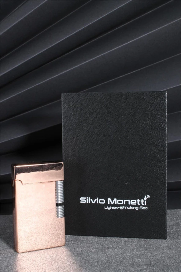 Silvio Monetti  Rose Renk Özel Tasarım Kapaklı Gazlı Çakmak  24CSM874MR04 - Resim 4