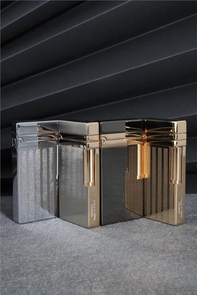 Silvio Monetti  Gri Renk Kapaklı Özel Tasarım Gazlı Çakmak  24CSM900TR01 - Resim 6