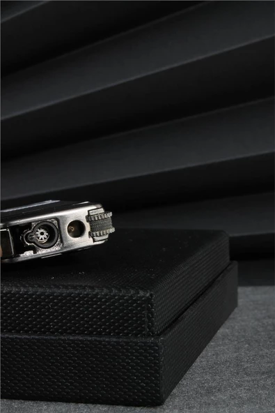 Silvio Monetti  Metalik Renk Pürmüzlü Ve Alevli Çift Başlıklı Vanalı Gazlı Çakmak  24CSM646TR03 - Resim 4