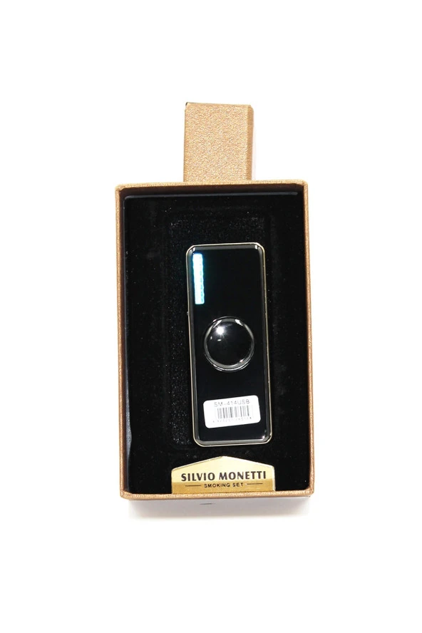 Silvio Monetti Siyah Şarjlı Usb Çakmak SMC414USR005 - Resim 4
