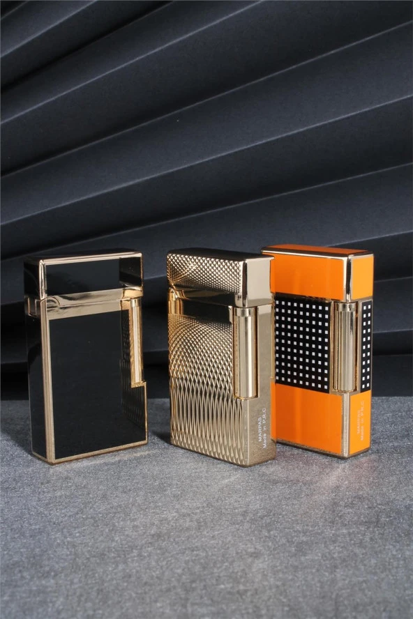 Silvio Monetti  Altın Renk Kapaklı Pürmüz Gazlı Çakmak  24CSM899TR03 - Resim 6