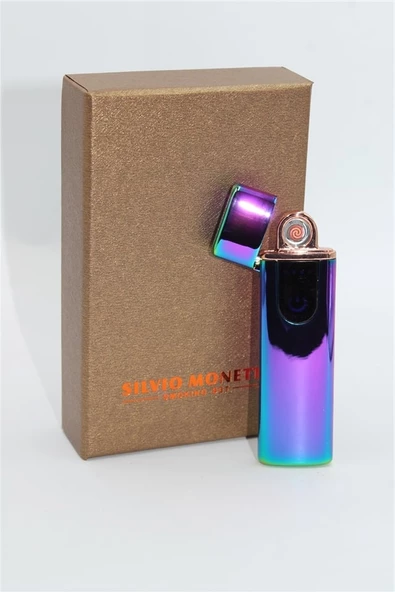 Silvio Monetti Renkli USB Şarjlı Çakmak SMC527USBR2 - Resim 2