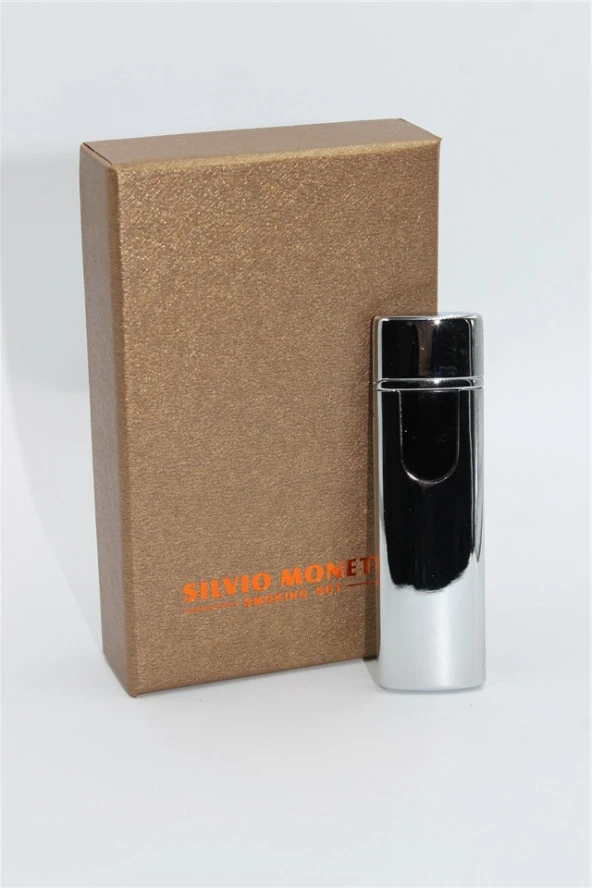Silvio Monetti Gümüş USB Şarjlı Çakmak SMC527USBR5 ürün görseli 1