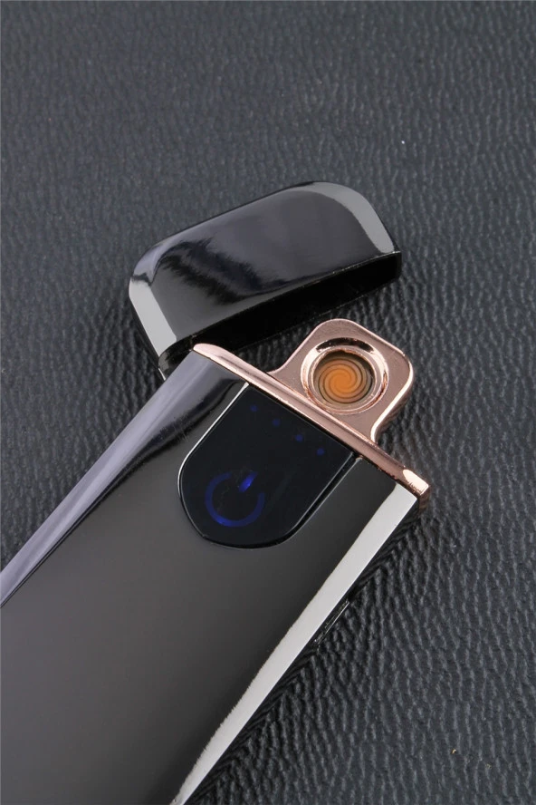 Silvio Monetti Ice Kaplamalı Şarjlı Dokunmatik Çakmak Siyah - SMCX709BR2 ürün görseli 1