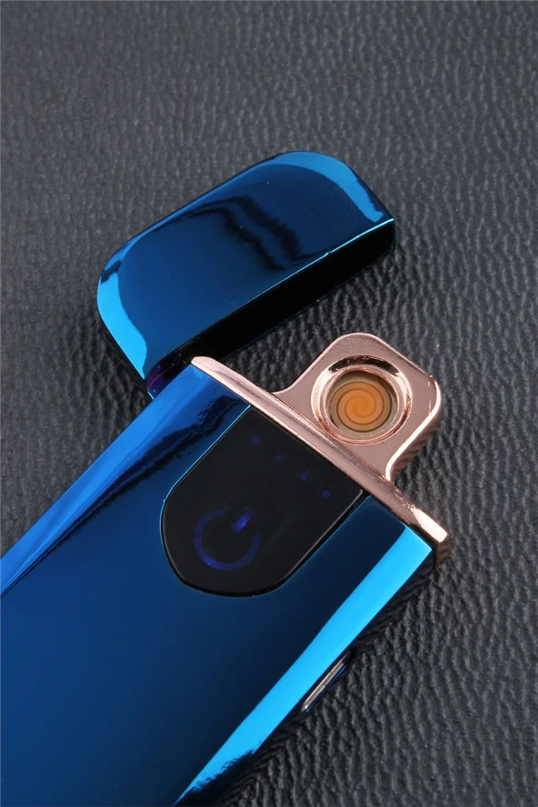 Silvio Monetti Ice Kaplamalı Şarjlı Dokunmatik Çakmak Mavi - SMCX709BR3 ürün görseli 1