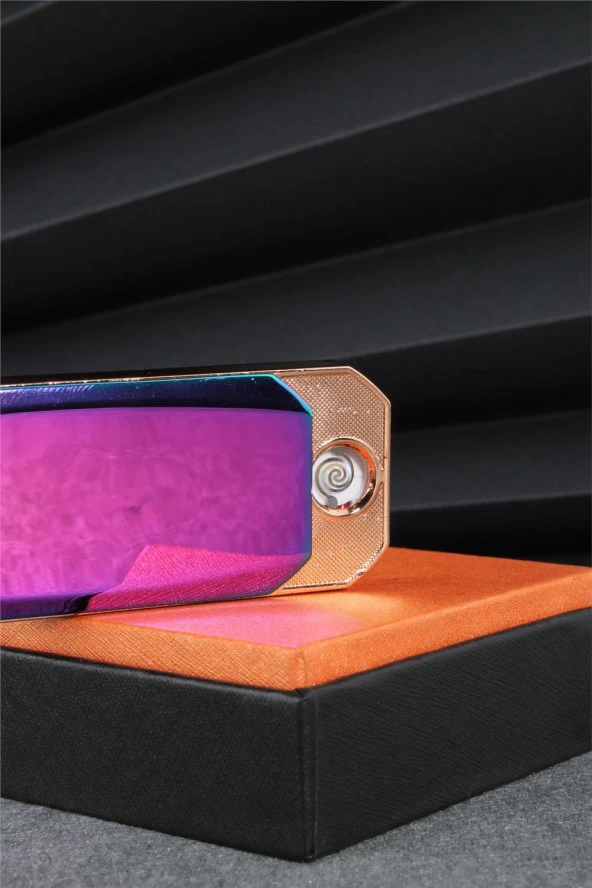 Silvio Monetti  Mor Renk Tabut Kaydırmalı Şarjlı Çakmak  24CSM22104R02 - Resim 2