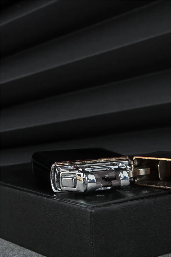 Silvio Monetti  Siyah Renk Kapaklı Şarjlı Çakmak  24CSM22108AR01 - Resim 4