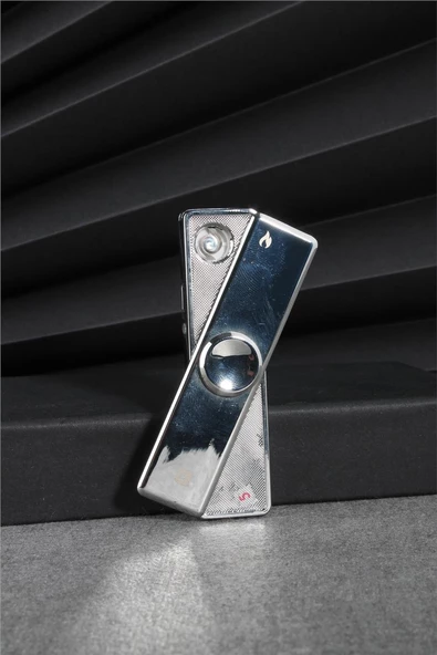 Silvio Monetti  Gümüş Renk Ledli Ve Çarklı Şarjlı Çakmak  24CSM680USBR04 - Resim 2