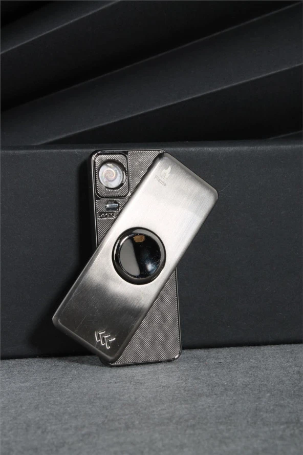 Silvio Monetti  Metalik Renk Ledli Ve Çarklı Şarjlı Çakmak  24CSM22105AR02 ürün görseli 1