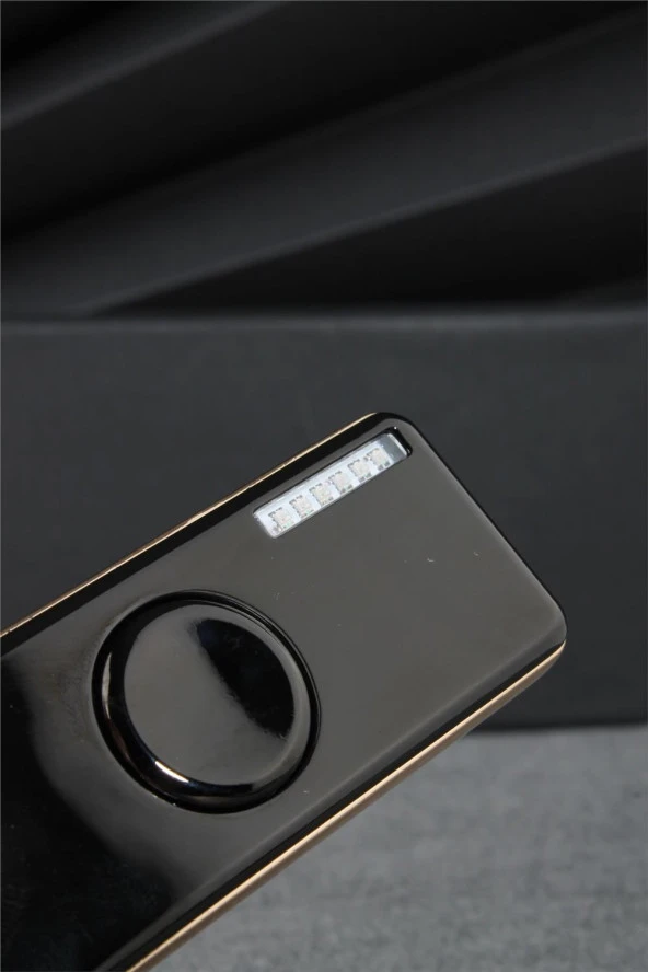 Silvio Monetti  Siyah Renk Ledli Ve Çarklı Şarjlı Çakmak  24CSM22105AR03 - Resim 3