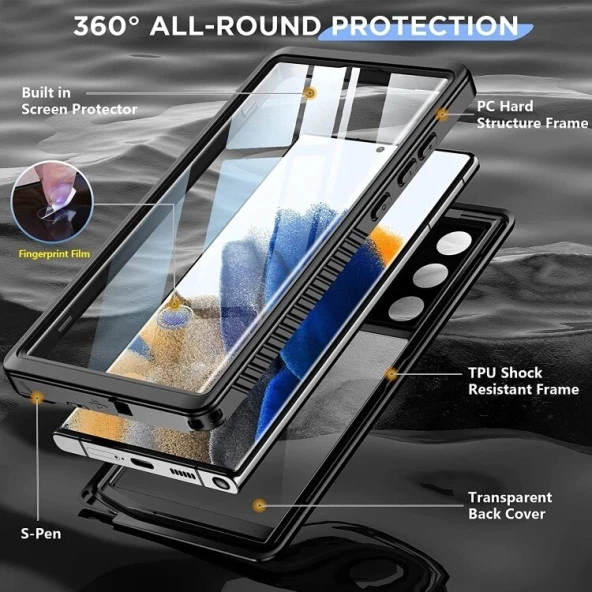 Samsung Galaxy S23 Ultra 5g Redpepper 360 Su Geçirmez Telefon Kılıfı - 5