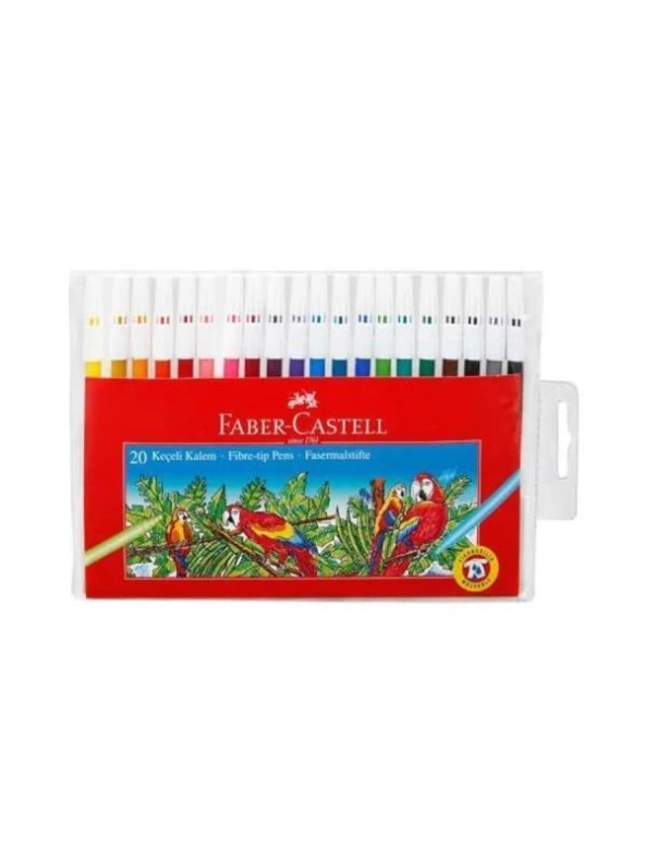 Faber Castell Yıkanabilir Keçeli Kalem (marker) 20"li