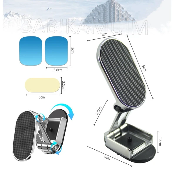 Dirsekli Araç Telefon Tutucu Gümüş - 3