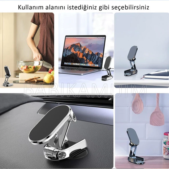 Dirsekli Araç Telefon Tutucu Gümüş - 7