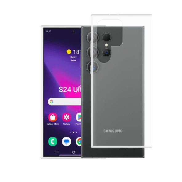 Newface Galaxy S24 Ultra Uyumlu Premium Kılıf Lüx Şeffaf Silikon