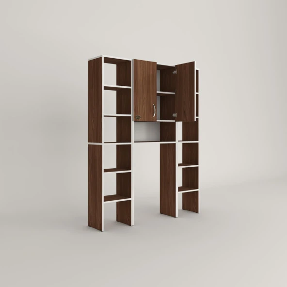 Kenzlife çamaşır makinesi dolabı sinemmaksduble cvz 180*126*30 banyo kapaklı arkalıklı raflı - Resim 3