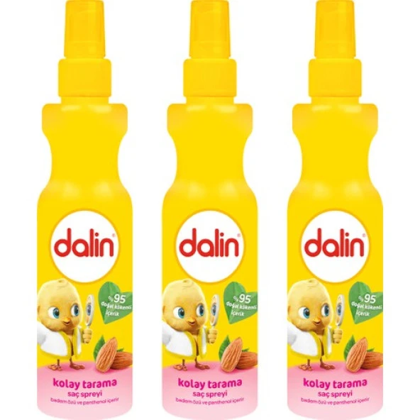 Dalin Kolay Tarama Saç Spreyi Badem Özlü 200 ML x 3 ADET