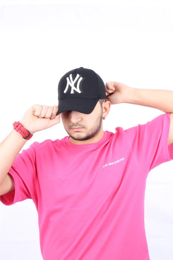 Cappello NY Nakışlı Siyah Beyaz Unisex Şapka