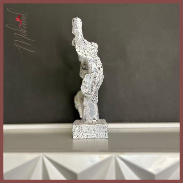 Sevgi Dolu Çift 2 Dekoratif Obje Ve Biblo Sevgililer Günü Masa Dekorasyon Salon Ofis Aksesuarları - 4