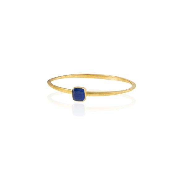 Kadir Jewellery Zirkon Taşlı Ayarlanabilir 22 Ayar Altın Kaplama Bilezik - 7
