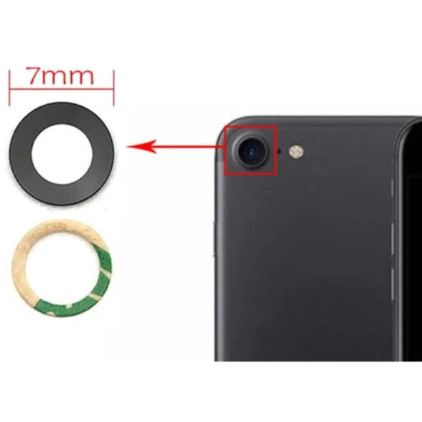 İphone 7 Uyumlu Kamera Lensi Kamera Camı