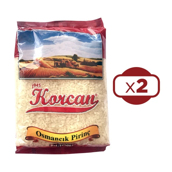 Korcan Osmancık Pirinç 1 kg 2 li - 2
