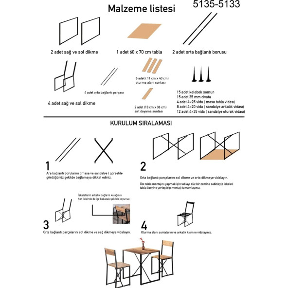 Eportatif Çalışma Masası Raflı Bilgisayar Masası Ofis Sandalyesi Seti 1015 - 4