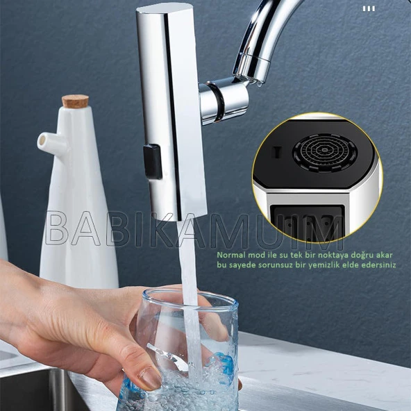 Akıllı Musluk Üç Kademeli Ayarlanabilir Mutfak Armatür Lüx Musluk Başlığı Çeşme Lavabo - 2