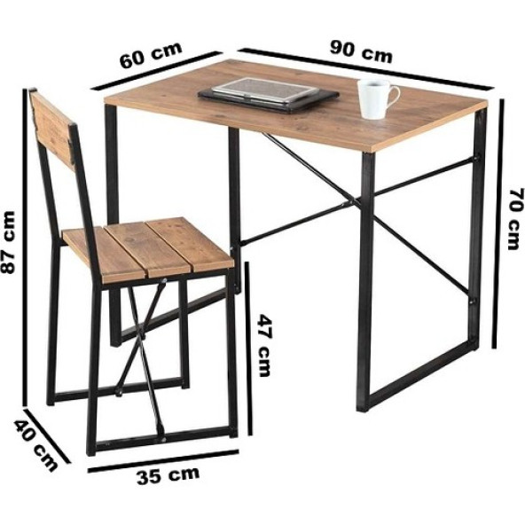 Eportatif Çalışma Masası Bilgisayar Masası Ofis Sandalyesi 1016 - 3