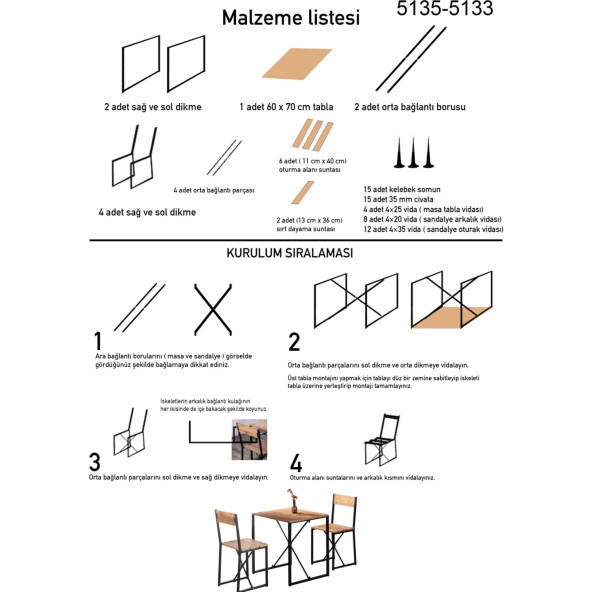 Eportatif Çalışma Masası Bilgisayar Masası Ofis Sandalyesi 1016 - 4