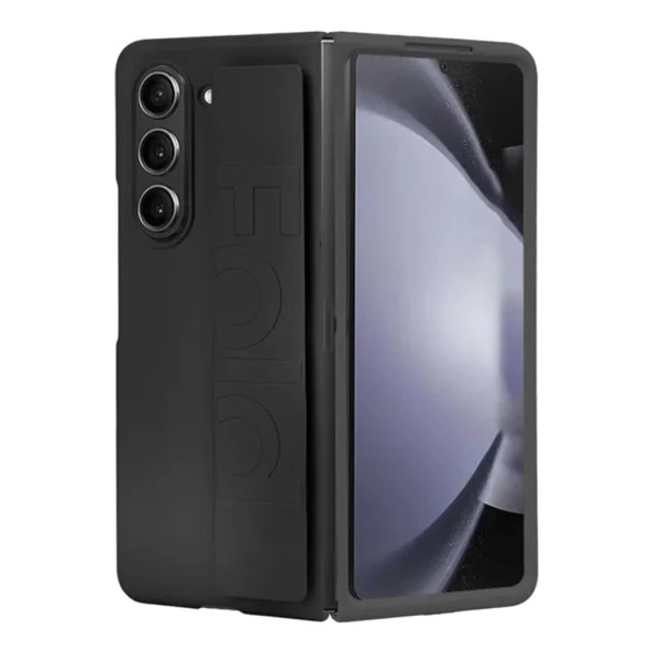 Newface Galaxy Z Fold 5 Premium Kılıf Data Kapak Siyah
