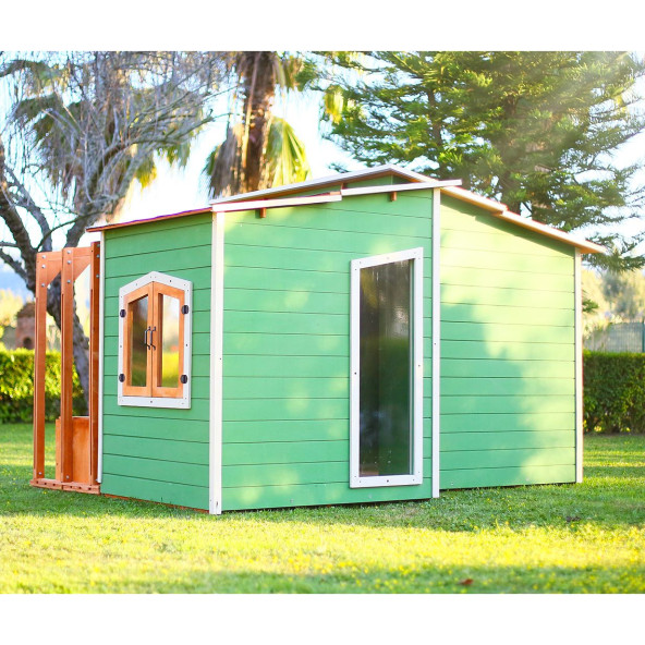 MANDU Ahşap Bahçeli Modern Playhouse (oyun evi) - 6