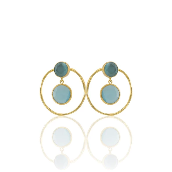 Kadir Jewellery 22 Ayar Altın Kaplama Kadın Halka Küpe -El İşçiliği Ve Hipoalerjenik Küpe