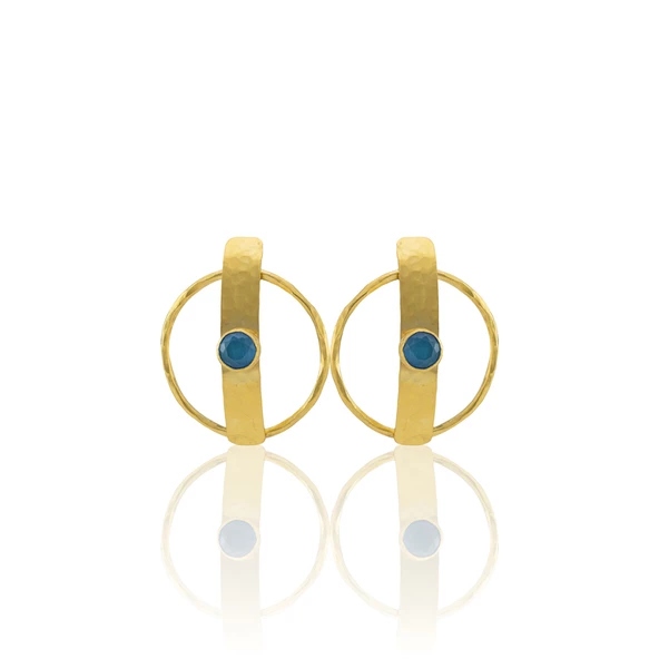 Kadir Jewellery 22 Ayar Altın Kaplama Vintage Küpe -El İşçiliği Ve Hipoalerjenik Küpe - Resim 10