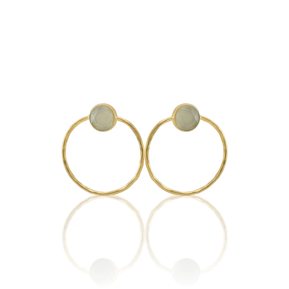 Kadir Jewellery 22 Ayar Altın Kaplama Kadın Halka Küpe -El İşçiliği Ve Hipoalerjenik Küpe - Resim 10