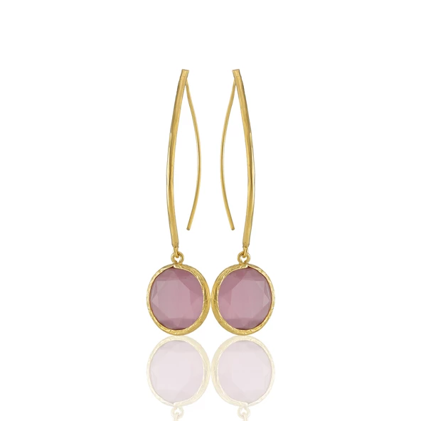 Kadir Jewellery 22 Ayar Altın Kaplama Vintage Küpe -El İşçiliği Ve Hipoalerjenik Küpe - Resim 6