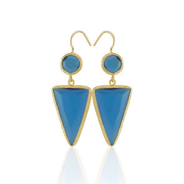 Kadir Jewellery 22 Ayar Altın Kaplama Kadın Sallantılı Küpe -El İşçiliği Ve Hipoalerjenik Küpe - Resim 10