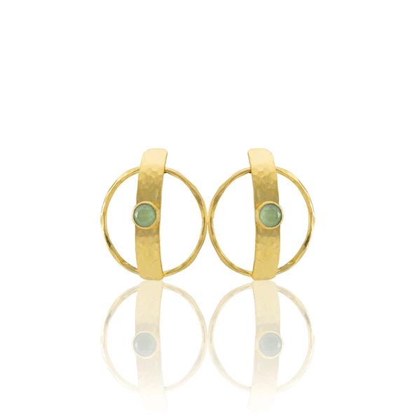 Kadir Jewellery 22 Ayar Altın Kaplama Vintage Küpe -El İşçiliği Ve Hipoalerjenik Küpe - Resim 4