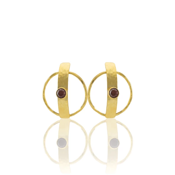 Kadir Jewellery 22 Ayar Altın Kaplama Vintage Küpe -El İşçiliği Ve Hipoalerjenik Küpe - Resim 8