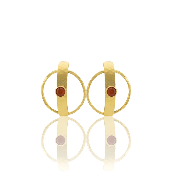 Kadir Jewellery 22 Ayar Altın Kaplama Vintage Küpe -El İşçiliği Ve Hipoalerjenik Küpe