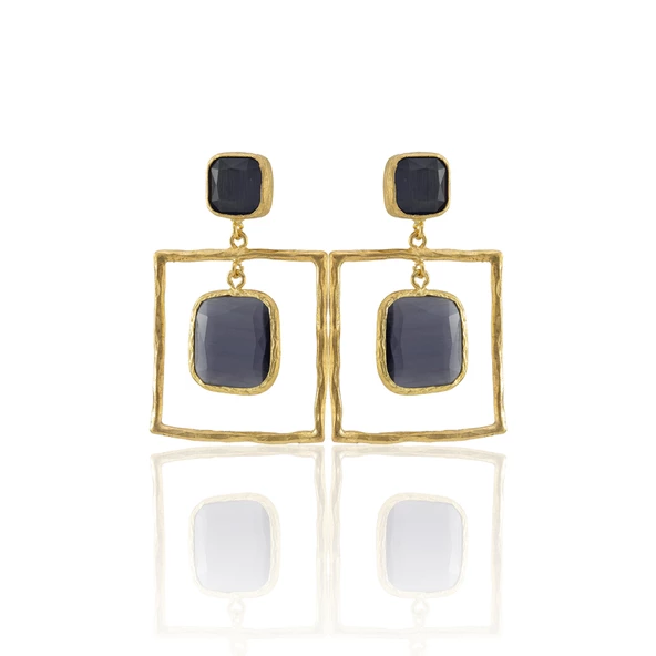 Kadir Jewellery 22 Ayar Altın Kaplama Kadın Sallantılı Küpe -El İşçiliği Ve Hipoalerjenik Küpe - Resim 11