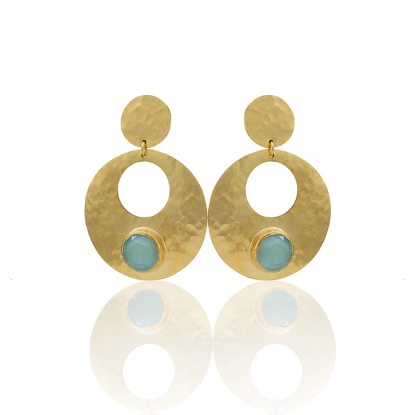 Kadir Jewellery 22 Ayar Altın Kaplama Vintage Küpe -El İşçiliği Ve Hipoalerjenik Küpe ürün görseli