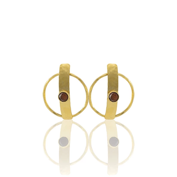 Kadir Jewellery 22 Ayar Altın Kaplama Vintage Küpe -El İşçiliği Ve Hipoalerjenik Küpe - Resim 5