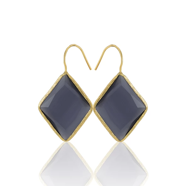 Kadir Jewellery 22 Ayar Altın Kaplama Vintage Küpe -El İşçiliği Ve Hipoalerjenik Küpe - Resim 11