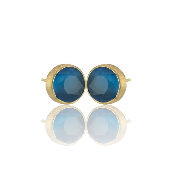 Kadir Jewellery 22 Ayar Altın Kaplama Kadın Minimal Küpe -El İşçiliği Ve Hipoalerjenik Küpe - Resim 10